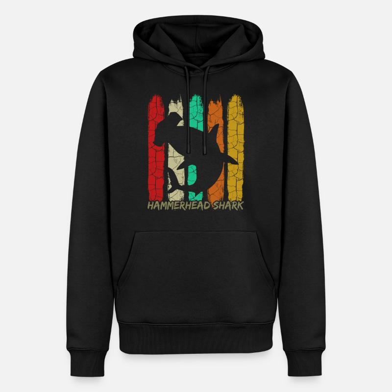 Hammerhai - Männer Premium Bio Hoodie - Schwarz