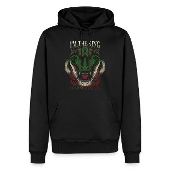 Krokodil - Männer Premium Bio Hoodie - Schwarz - Vorne - Nico (187cm)