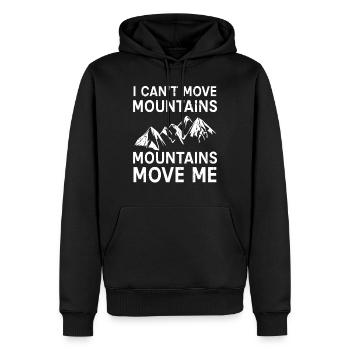 Berge Bewegung Spruch Klettern Panorama Gipfel - Männer Premium Bio Hoodie - Schwarz - Vorne - Nico (187cm)