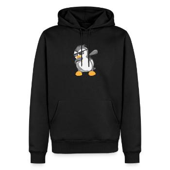 Pinguin Dabbing Papa Pinguin Vogel kalte Arktis Eis - Männer Premium Bio Hoodie - Schwarz - Vorne - Nico (187cm)