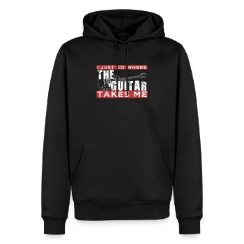 Gitarre spielen Geschenk Gitarre - Männer Premium Bio Hoodie - Schwarz - Vorne - Nico (187cm)