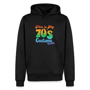 Dies ist meine 70er Jahre Kostüm - Männer Premium Bio Hoodie - Schwarz - Vorne - Nico (187cm)