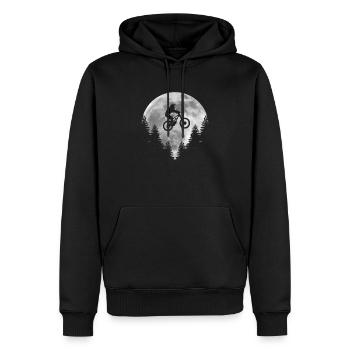 VTT - Descente VTT Moon Gift - Sweat à capuche Premium bio Homme - noir - Devant - Nico (187cm)