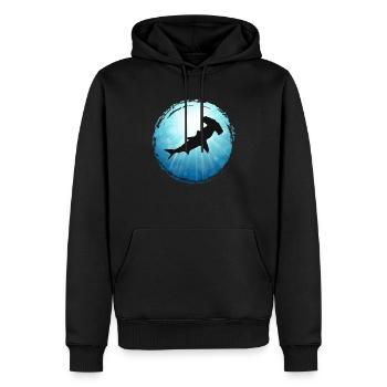 XASTY Hammerhead Shark Hammerhead Shark Diving Shirt - Men’s Premium Organic Hoodie - black - Front - Nico (187cm)