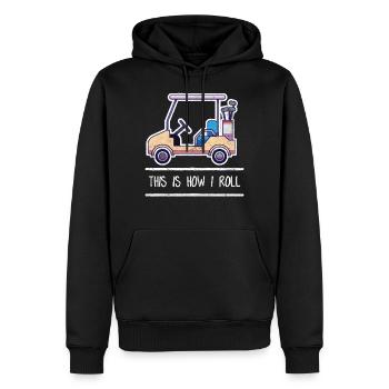 golf - Sweat à capuche Premium bio Homme - noir - Devant - Nico (187cm)