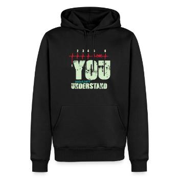 Motorcycle Heartbeat - Men’s Premium Organic Hoodie - black - Front - Nico (187cm)