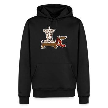Happy Dog Dog T-Shirt - Idée cadeau pour enfants - Sweat à capuche Premium bio Homme - noir - Devant - Nico (187cm)