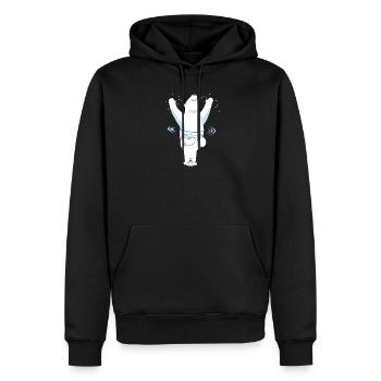 Ours polaire ours polaire heureux arctique malheureux - Sweat à capuche Premium bio Homme - noir - Devant - Nico (187cm)