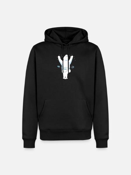 Eisbär Bipolar Bär Glücklich Unglücklich Arktis - Herre Premium økologisk hoodie - sort