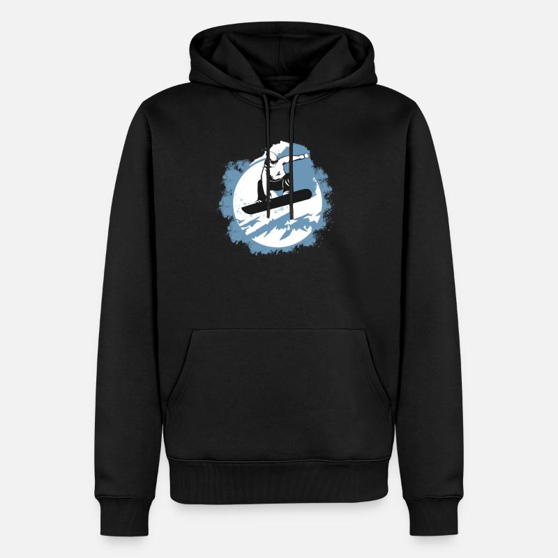 Surf des neiges - Sweat à capuche Premium bio Homme - noir