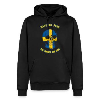 Schweden Totenkopf - Männer Premium Bio Hoodie - Schwarz - Vorne - Nico (187cm)