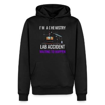 Je suis un laboratoire de chimie - Sweat à capuche Premium bio Homme - noir - Devant - Nico (187cm)