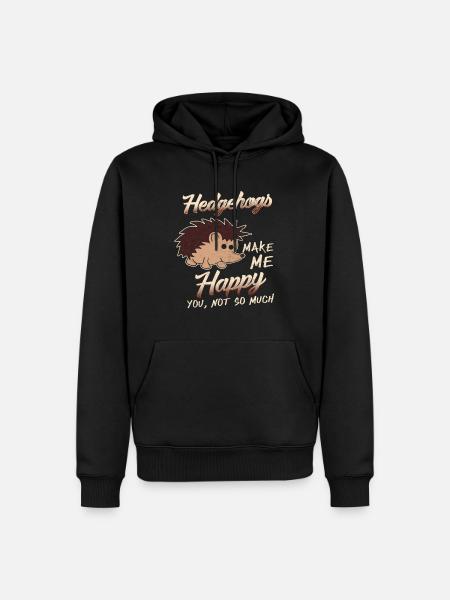 hérisson - Sweat à capuche Premium bio Homme - noir