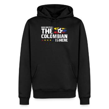 Football colombien - Sweat à capuche Premium bio Homme - noir - Devant - Nico (187cm)