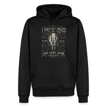 Erfinder der Glühbirne | Edison - Männer Premium Bio Hoodie - Schwarz - Vorne - Nico (187cm)