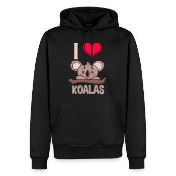 Koala Koala Bear Love Funny Gift - Men’s Premium Organic Hoodie - black - Front - Nico (187cm)