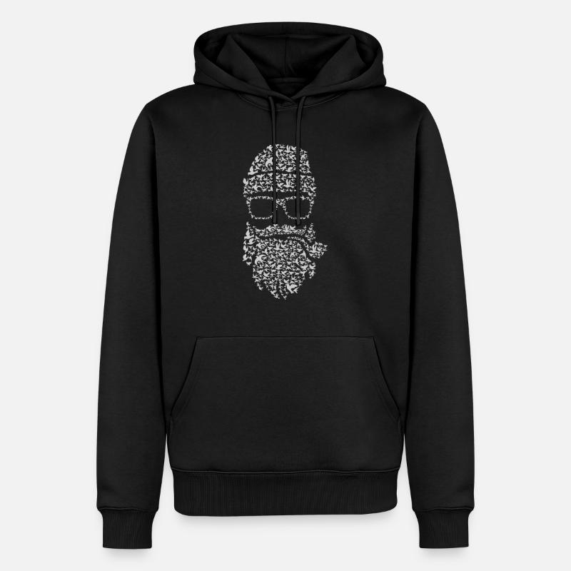 Birds Beard - Männer Premium Bio Hoodie - Schwarz