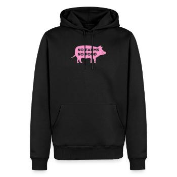 No Farms Food I Farm Farmer Farmer Trekker - Men’s Premium Organic Hoodie - black - Front - Nico (187cm)