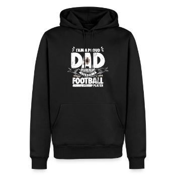 Football américain - Sweat à capuche Premium bio Homme - noir - Devant - Nico (187cm)