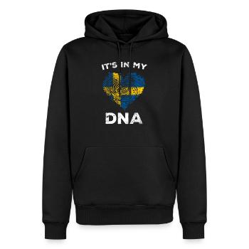 Suède Suède drapeau Suède suédois - Sweat à capuche Premium bio Homme - noir - Devant - Nico (187cm)