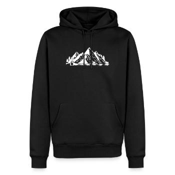 Hundeschlitten Wintersport Shirt Geschenk - Männer Premium Bio Hoodie - Schwarz - Vorne - Nico (187cm)