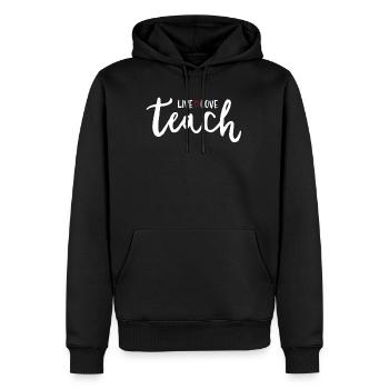 Teacher Gift Education School Sayings Teacher Training - Men’s Premium Organic Hoodie - black - Front - Nico (187cm)