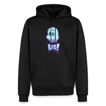 Halloween Boo Gespenst Geschenk - Männer Premium Bio Hoodie - Schwarz - Vorne - Nico (187cm)