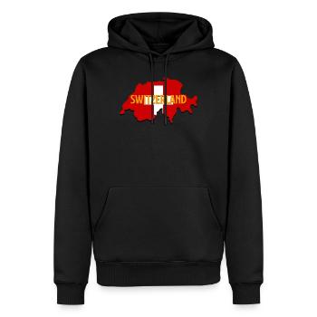 Switzerland - Men’s Premium Organic Hoodie - black - Front - Nico (187cm)