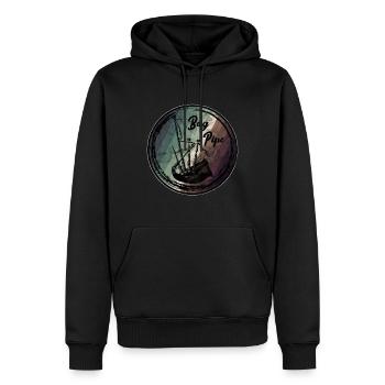 Dudelsack Schottland Vintage Art - Männer Premium Bio Hoodie - Schwarz - Vorne - Nico (187cm)