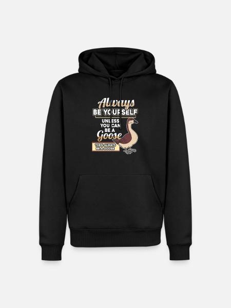 goose - Men’s Premium Organic Hoodie - black
