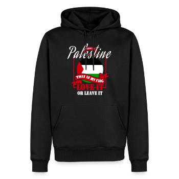 Palästina - Männer Premium Bio Hoodie - Schwarz - Vorne - Nico (187cm)