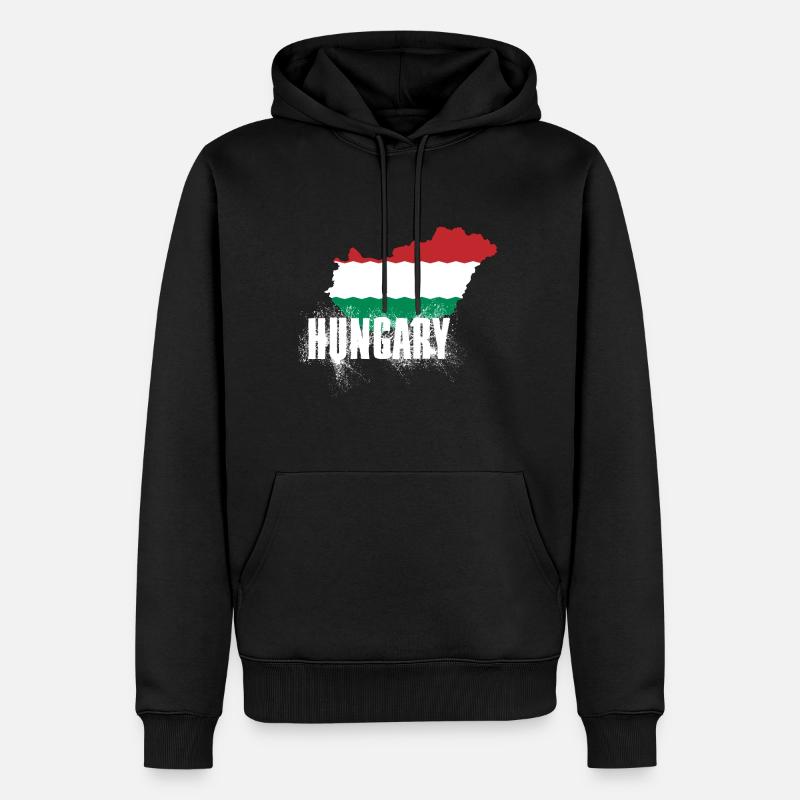 Ungarn - Männer Premium Bio Hoodie - Schwarz