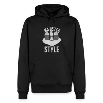 Hamster Style I Hamsterrad Kind Mädchen Frau - Männer Premium Bio Hoodie - Schwarz - Vorne - Nico (187cm)