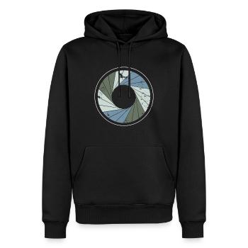 Appareil photo de Noël - Sweat à capuche Premium bio Homme - noir - Devant - Nico (187cm)