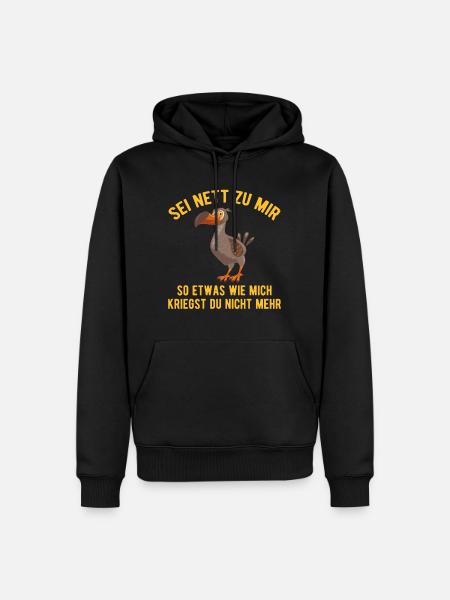 Dodo sei nett zum dodo letzter seiner art - Männer Premium Bio Hoodie - Schwarz
