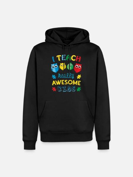 Autismus Lehrer Autismus Bewusstsein - Männer Premium Bio Hoodie - Schwarz