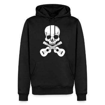 Ukulele Ukulele - Sweat à capuche Premium bio Homme - noir - Devant - Nico (187cm)