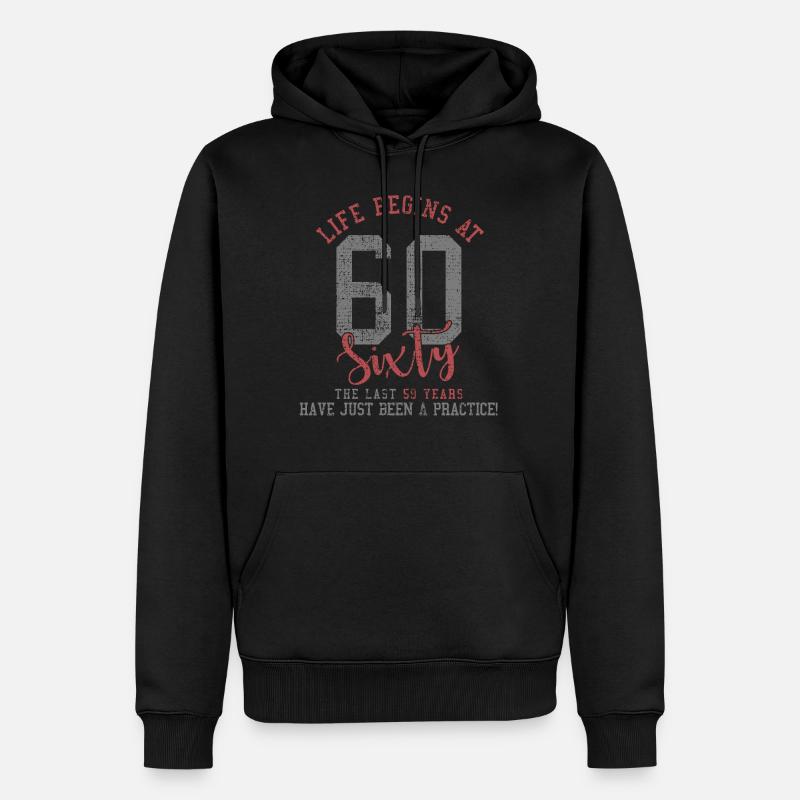 60ème anniversaire - Sweat à capuche Premium bio Homme - noir