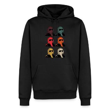 Back Klassik Musik Komponist - Männer Premium Bio Hoodie - Schwarz - Vorne - Nico (187cm)
