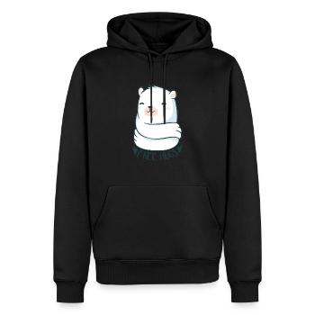 Cute bear Hugs Tshirt - Männer Premium Bio Hoodie - Schwarz - Vorne - Nico (187cm)