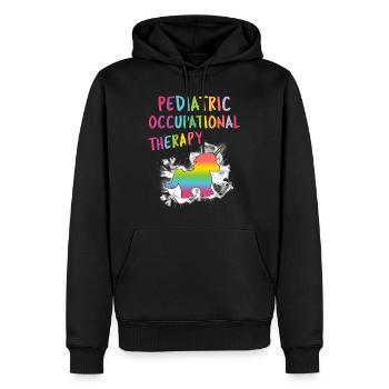 Ergothérapie pédiatrique OT - Sweat à capuche Premium bio Homme - noir - Devant - Nico (187cm)