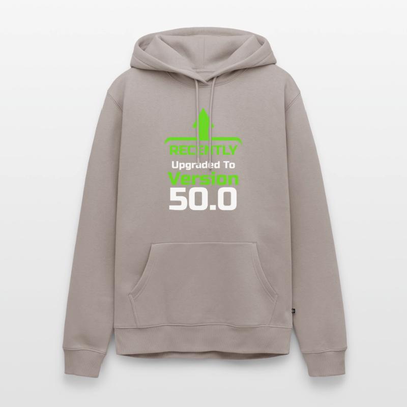 Recently upgrade to Version 50.0, Computer Programmer, Computer Nerd, Computer Geek Men’s Premium Organic Hoodie