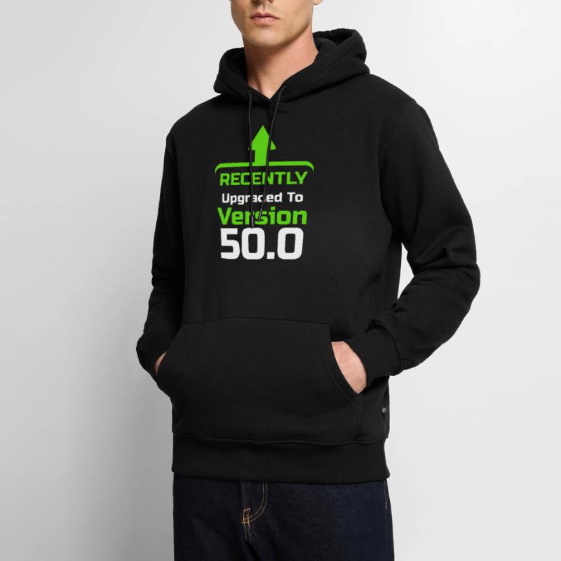 Mise à niveau récente vers la version 50.0, programmeur d'ordinateur, ordinateur Nerd, ordinateur Geek Sweat à capuche Premium bio Homme
