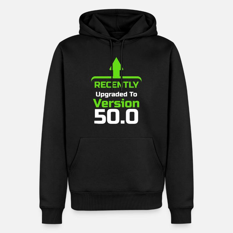 Kürzlich aktualisiert auf Version 50.0, Computerprogrammierer, Computer Nerd, Computer Geek - Männer Premium Bio Hoodie - Schwarz