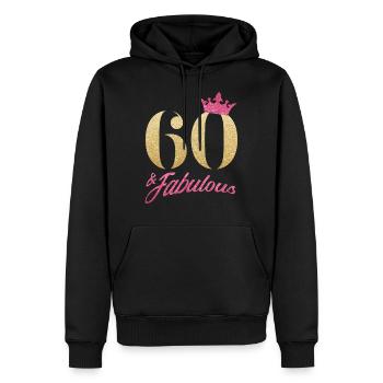 60 fabuleux anniversaire 1960 T-shirt cadeau - Sweat à capuche Premium bio Homme - noir - Devant - Nico (187cm)