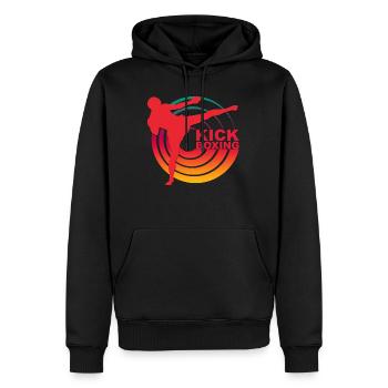 Kickboxing - Männer Premium Bio Hoodie - Schwarz - Vorne - Nico (187cm)