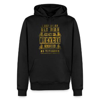bicycle - Men’s Premium Organic Hoodie - black - Front - Nico (187cm)