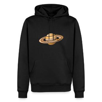 Skateboard Saturn Geschenk, Planet Universum - Männer Premium Bio Hoodie - Schwarz - Vorne - Nico (187cm)