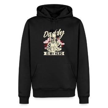 Feuerwehrmann Vati Feuerwehrmann Arbeit Geschenk - Männer Premium Bio Hoodie - Schwarz - Vorne - Nico (187cm)