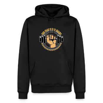 No Pain No Gain - Fitness - Sweat à capuche Premium bio Homme - noir - Devant - Nico (187cm)